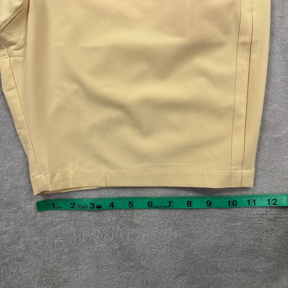 Pins & Aces Golf Shorts Men 36 Yellow Performance 4-Way Stretch New With Tags - Picture 12 of 13